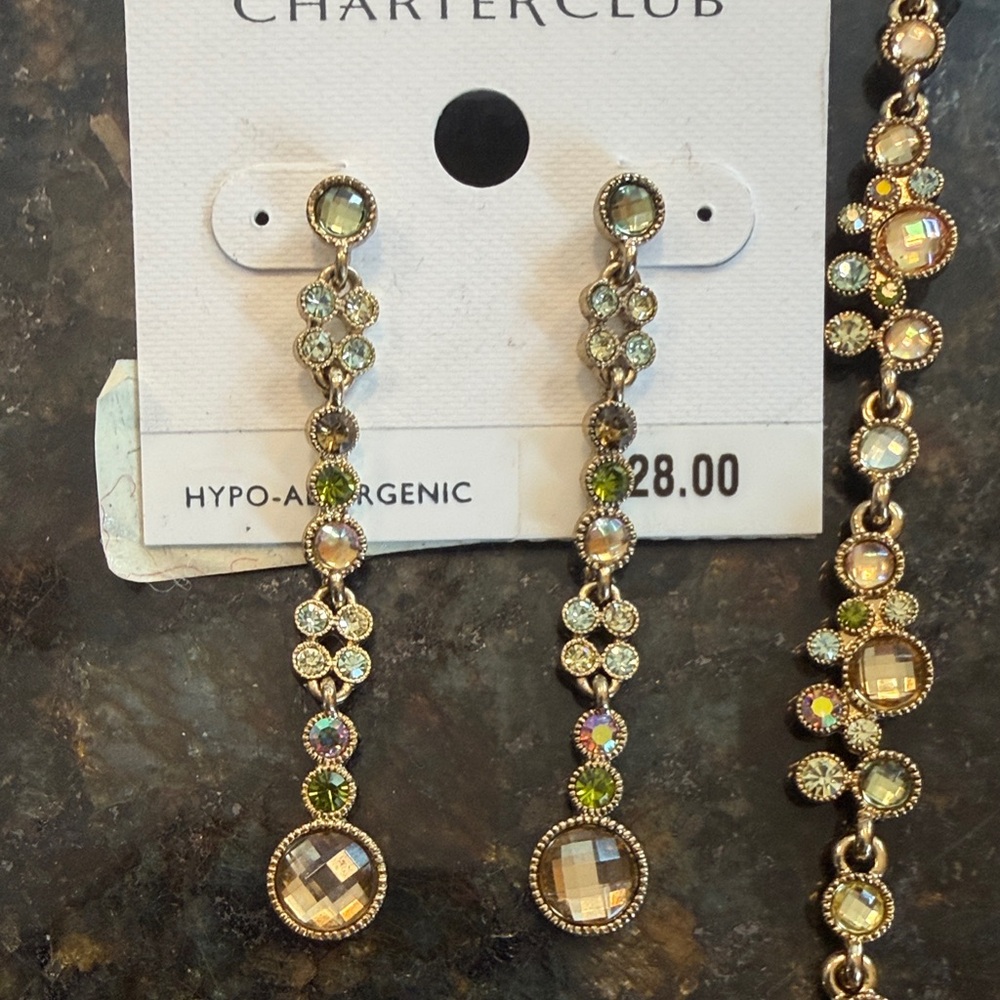 NWT Charter Club Gold and Silver Floral Necklace Set - Picture 3 of 5